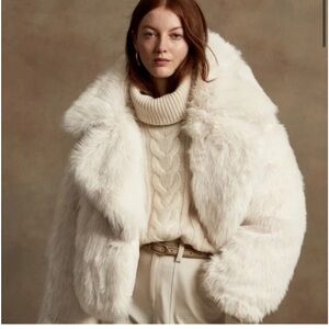 Banana Republic Plush White Teddy Jacket